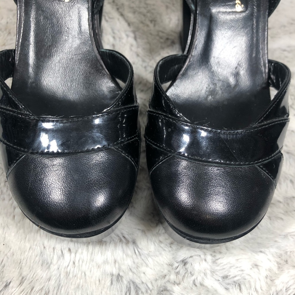 Platform Retro Round To Ankle Strap Acrylic Heels - image 2